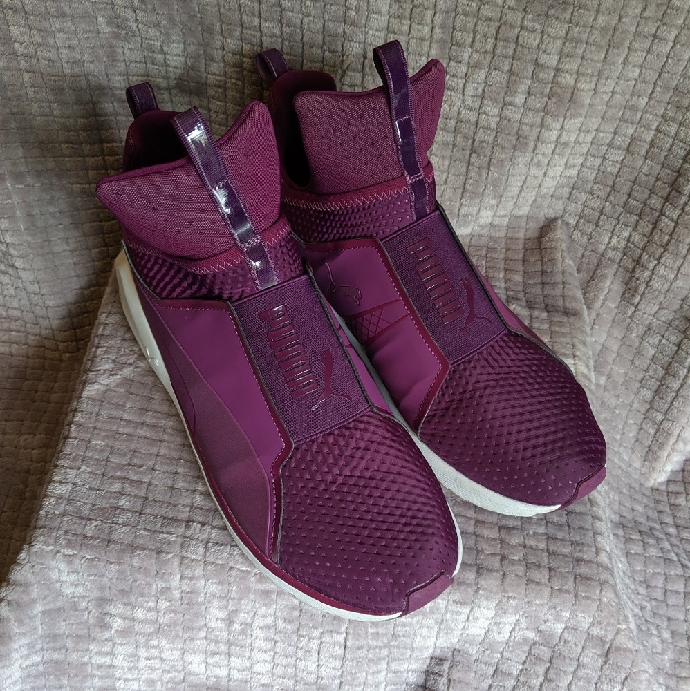 puma quilted fierce, purple size 10